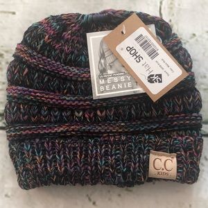 C.C Kids Beanie Messy Bun Ponytail Beanie